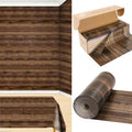 300FT x 54IN Wood Grain Plastic Tablecloth Roll with Slide Cutter Box