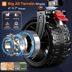 300L Foldable Beach Wagon Cart with Big Wheels,560lbs, Grey&Black, alternate view 6