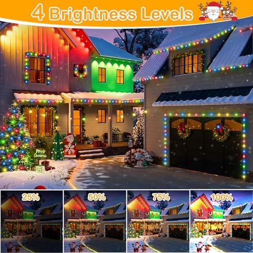 300LED Christmas Tree Lights Fairy String Light 99FT Green Copper Wire Warm White and Multicolor Dimmable with, alternate