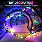 300LED Christmas Tree Lights Fairy String Light 99FT Green Copper Wire Warm White and Multicolor Dimmable with, alternate