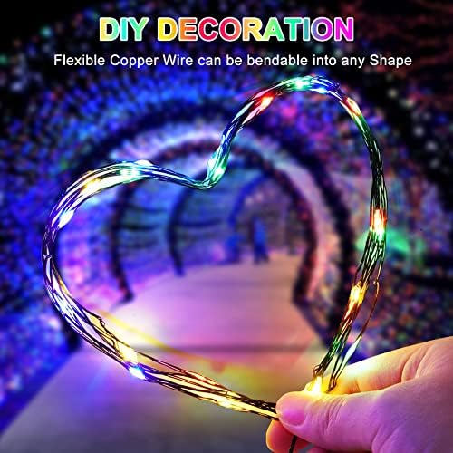 300LED Christmas Tree Lights Fairy String Light 99FT Green Copper Wire Warm White and Multicolor Dimmable with, alternate