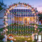 300LED Curtain Lights for Easter Decor, 9.8x9.8ft, Pastel in 9.8x9.8ft