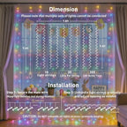 300LED Curtain Lights for Easter Decor, 9.8x9.8ft, Pastel in 9.8x9.8ft, alternate view 6