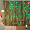 300LED Curtain Lights Red and Green