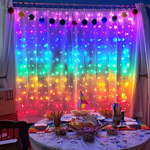 300Led Cuttable Curtain String Lights 10x10ft with Remote Window Lights for Bedroom Wedding Party Festive Season, alternate