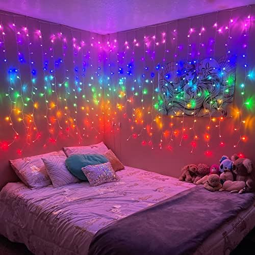 300Led Cuttable Curtain String Lights 10x10ft with Remote Window Lights for Bedroom Wedding Party Festive Season, alternate