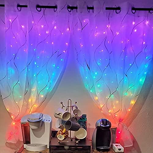 300Led Cuttable Curtain String Lights 10x10ft with Remote Window Lights for Bedroom Wedding Party Festive Season, alternate