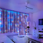 300Led Cuttable Curtain String Lights 10x10ft with Remote Window Lights for Bedroom Wedding Party Festive Season, alternate