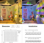 300LED Dual Color Changing Curtain Lights, Plug in, 9.8 x 9.8ft in 9.8 x 9.8ft, alternate view 4
