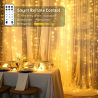 300LED Dual Color Changing Curtain Lights, Plug in, 9.8 x 9.8ft in 9.8 x 9.8ft, alternate view 5
