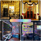 300LED Dual Color Changing Curtain Lights, Plug in, 9.8 x 9.8ft in 9.8 x 9.8ft, alternate view 6