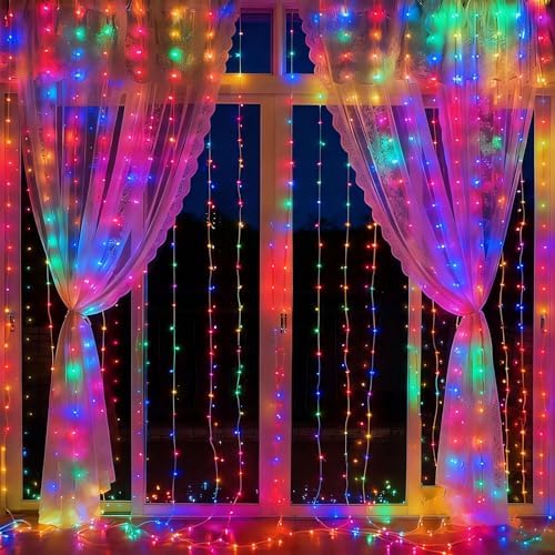 300LED Fairy Curtain Lights 9.8ft x 9.8ft LED Dimmable Twinkle Lights, alternate view 2