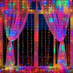 300LED Fairy Curtain Lights 9.8ft x 9.8ft LED Dimmable Twinkle Lights, alternate view 2