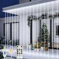 300LED Fairy Curtain Lights, 9.8x9.8Ft USB, Remote, Tangle-Free in 9.8x9.8Ft in White