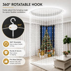 300LED Fairy Curtain Lights, 9.8x9.8Ft USB, Remote, Tangle-Free in 9.8x9.8Ft in White, alternate view 2