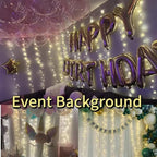 300LED Fairy Curtain Lights, 9.8x9.8Ft Warm White USB Plug in 8 Modes & Timer Christmas String Hanging Lights, alternate view
