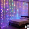 300LED Fairy Curtain Lights, 9.8x9.8Ft Warm White USB Plug in 8 Modes & Timer Christmas String Hanging Lights