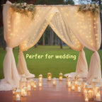 300Led Fairy Curtain String Lights 10x10ft with Remote Window Lights for Bedroom Wedding Party Festive Season, alternate view