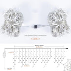 300LED Icicle Lights for Outside, Green Curtain Lights, alternate view 5