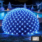 300LED Net Lights, 14.8ft x 5ft Christmas Net Lights Outdoor Connectable, Waterproof Mesh Lights 8 Lighting