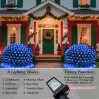 300LED Net Lights, 14.8ft x 5ft Christmas Net Lights Outdoor Connectable, Waterproof Mesh Lights 8 Lighting, alternate view 2