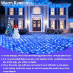 300LED Net Lights, 14.8ft x 5ft Christmas Net Lights Outdoor Connectable, Waterproof Mesh Lights 8 Lighting, alternate view 3