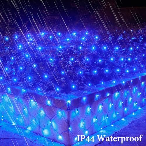 300LED Net Lights, 14.8ft x 5ft Christmas Net Lights Outdoor Connectable, Waterproof Mesh Lights 8 Lighting, alternate view 6