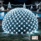 300LED Net Lights, 14.8ft x 5ft Connectable Christmas Net Lights 8 Modes, Waterproof Mesh Lights Plug in for