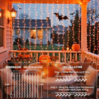 300LED Orange Halloween Curtain Lights with Remote, 9.8x9.8ft in 9.8x9.8ft, alternate view 6