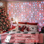 300LED Red and White Christmas Curtain Lights for Bedroom, Plug in, alternate view 4