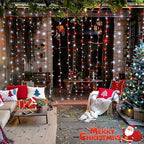 300LED Red and White Christmas Curtain Lights for Bedroom, Plug in, alternate view 5