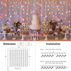 300LED Red and White Christmas Curtain Lights for Bedroom, Plug in, alternate view 6