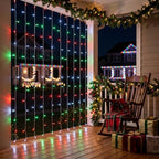300LED Red White and Green Christmas Curtain Lights in Red White and Green, alternate view 6