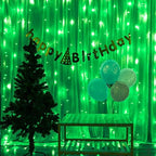 304 LED Green Curtain Lights, 9.8FT x 9.8FT Window Fairy Lights, alternate view 3