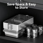 304 Stainless Steel Chafing Dishes for Buffet 4Pack, 9QT Chafing Dish Buffet Set, Food Warmers for Parties, alternate view 6