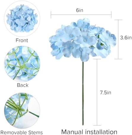 304Pcs Hydrangea Artificial Flowers Bulk, Faux Artificial Hydrangea, alternate view 3