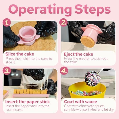 305Pcs Cake Pop Mold Kit, Cake Pop Sticks and Wrappers in 305Pcs Cake Pop Kit(Pink&Blue), alternate view 6