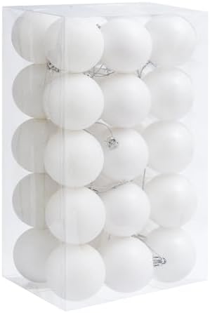 30ct Christmas Ball Ornaments, 2.36" Shatterproof Christmas Tree Decorations, Perfect Hanging Ball for