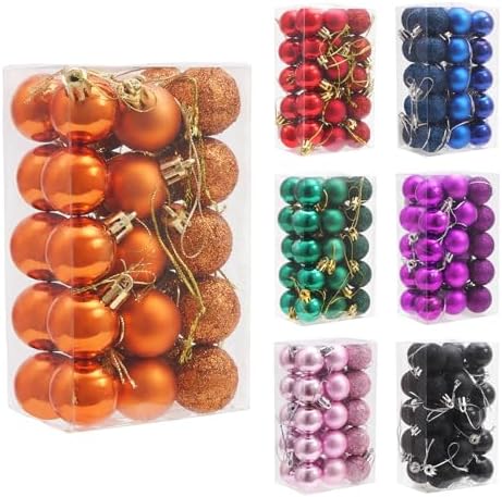 30ct Christmas Ball Ornaments, 2.36" Shatterproof Christmas Tree Decorations, Perfect Hanging Ball for, alternate view 4