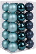 30ct Christmas Ball Ornaments, 2.36" Shatterproof Christmas Tree Decorations, Perfect Hanging Ball for
