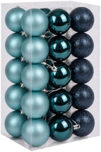 30ct Christmas Ball Ornaments, 2.36" Shatterproof Christmas Tree Decorations, Perfect Hanging Ball for