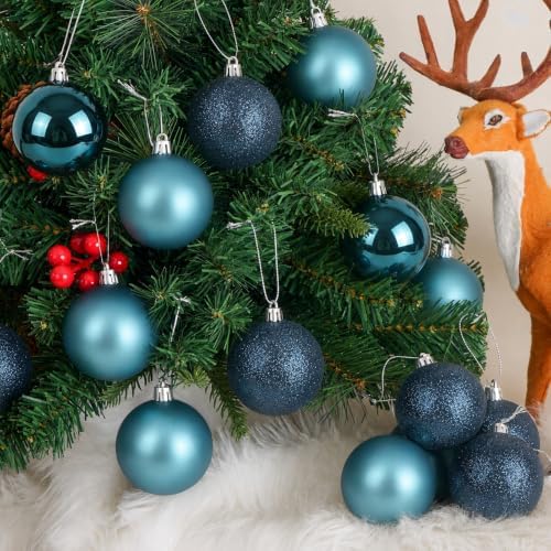 30ct Christmas Ball Ornaments, 2.36" Shatterproof Christmas Tree Decorations, Perfect Hanging Ball for, alternate view 4