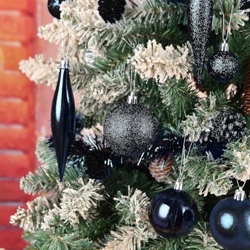 30ct Christmas Ball Ornaments, 3.15" Shatterproof Christmas Tree Decorations, Perfect Hanging Ball for, alternate view 4