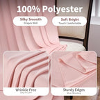 30ft×10ft Wrinkle Free Dusty Pink Backdrop Curtain for Parties in W5ftxH10ft_6 Panels in Dusty Pink, alternate view 4