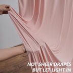 30ft×10ft Wrinkle Free Dusty Pink Backdrop Curtain for Parties in W5ftxH10ft_6 Panels in Dusty Pink, alternate view 5