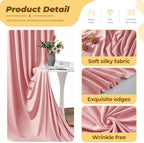 30ft×12ft Dusty Rose Backdrop Curtain for Wedding Parties, Wrinkle Free Polyester Photo Backdrop Drapes for Baby, alternate