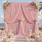 30ft×12ft Dusty Rose Backdrop Curtain for Wedding Parties, Wrinkle Free Polyester Photo Backdrop Drapes for Baby, alternate