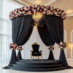 30ft×15ft Black Backdrop Curtain for Halloween Parties, alternate view 4