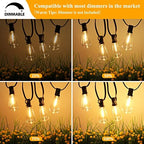 30FT Outdoor String Lights 16 Bulbs, Waterproof Patio Lights, alternate view 4