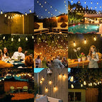 30FT Outdoor String Lights 16 Bulbs, Waterproof Patio Lights, alternate view 7